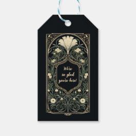 Elegante etiqueta de regalo de Boda floral de esti