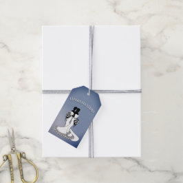 Elegante etiqueta de regalo de felicitación de la 