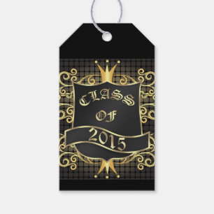 Elegante etiqueta de regalo de graduación - SRF