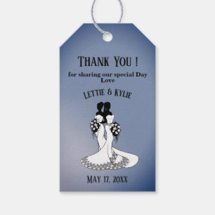 Elegante etiqueta de regalo de la Lesbiana Azul