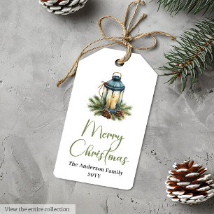Elegante etiqueta de regalo de Navidad con estilo
