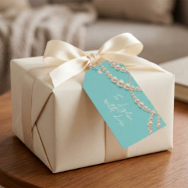 Elegante etiqueta de regalo de perla – "A (Nombre)