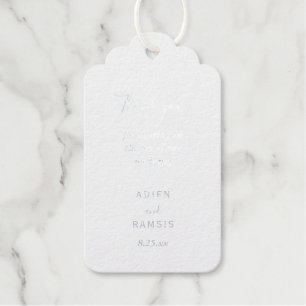 Elegante etiqueta de regalo de Relieve metalizado 