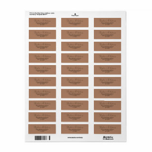 Elegante etiqueta de terracota y Boda negro