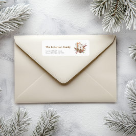 Elegante etiqueta de vacaciones con diseño de Bouq