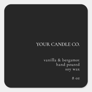 Elegante etiqueta de velas Minimalistas