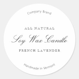 Elegante Etiqueta Mínima De Velas