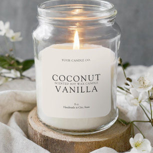 Elegante Etiqueta Mínima De Velas