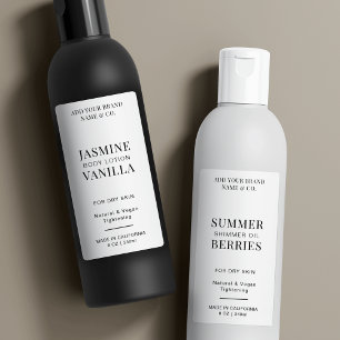 Elegante etiqueta Minimalista de botella de como b