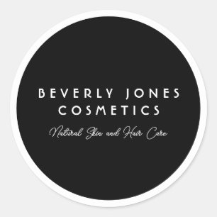 Elegante etiqueta Minimalista de cosméticos blanco