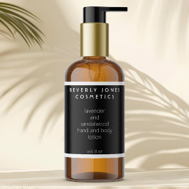 Elegante etiqueta Minimalista de cosméticos blanco