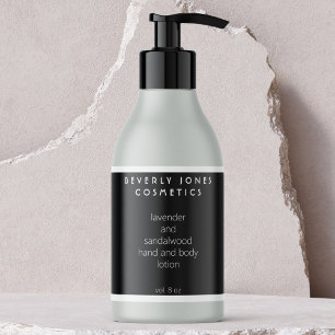 Elegante etiqueta Minimalista de cosméticos blanco