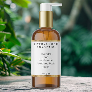 Elegante etiqueta Minimalista de cosméticos dorado