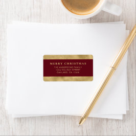Elegante Etiqueta minimalista de Navidades rojos y