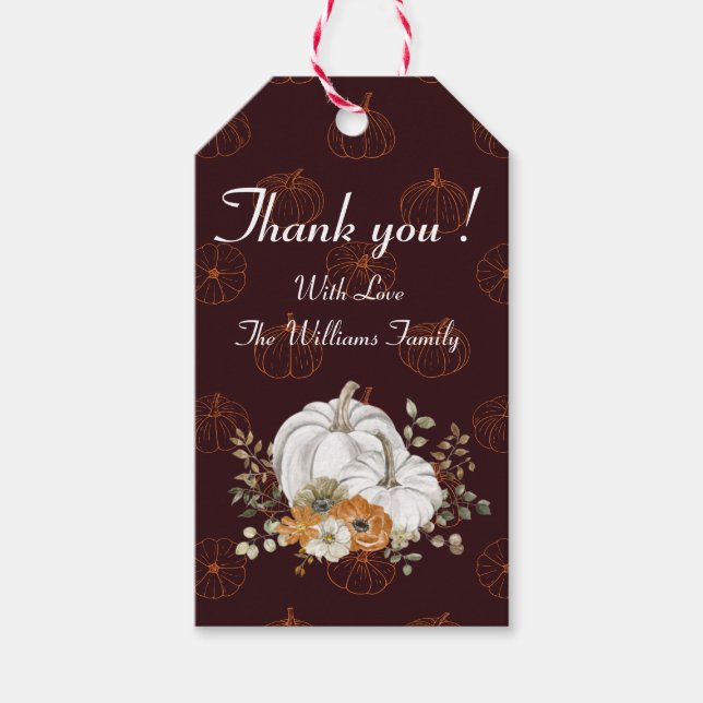 Elegante etiqueta personalizada de agradecimiento (Anverso)