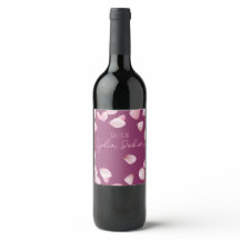 Elegante Etiqueta Personalizada de Botella de Vino