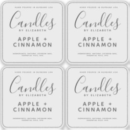 Elegante etiqueta transparente de vándalo de soja