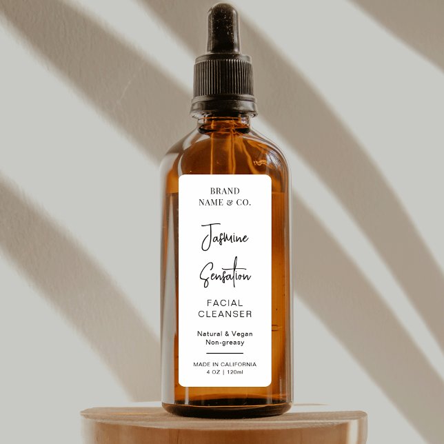 Elegante Etiqueta vertical de frasco de Cosmo 4 OZ (Simple vertical rectangle labels for 4 OZ or 8 OZ cosmetic bottles *verify size*)
