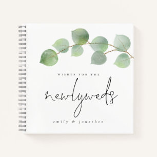 Elegante eucalipto para el libro de invitados de r
