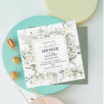 Elegante eucalipto rústico deja la invitación