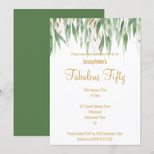ELEGANTE EUCALIPTUS INVITACIÓN DE PERSONALIZADO DE