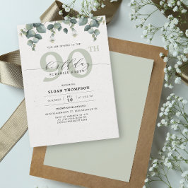 Elegante Eucalyptus 90 Invitación sorpresa de cump
