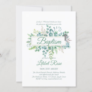 Elegante Eucalyptus bautismo Christening Green