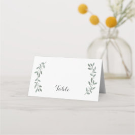 Elegante Eucalyptus Boda Suite Table Tarjeta de as