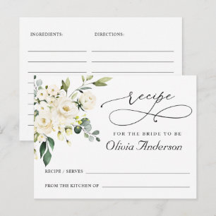 Elegante Eucalyptus Bridal Shower Tarjeta de Recet