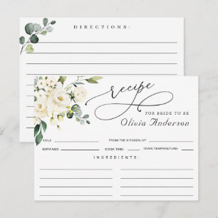 Elegante Eucalyptus Bridal Shower Tarjeta de Recet
