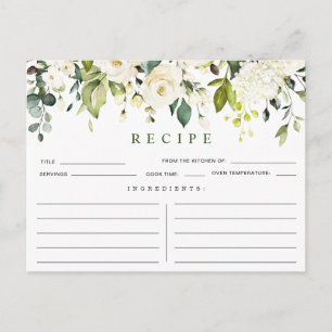 Elegante Eucalyptus Bridal Shower Tarjeta de Recet