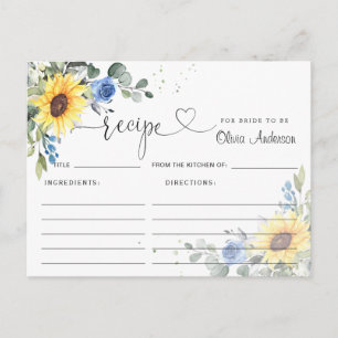 Elegante Eucalyptus Bridal Shower Tarjeta de Recet