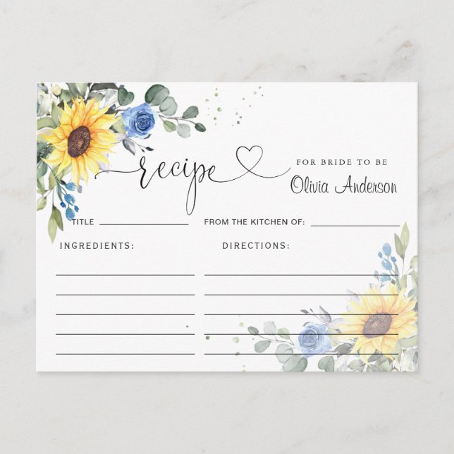 Elegante Eucalyptus Bridal Shower Tarjeta de Recet (Anverso)