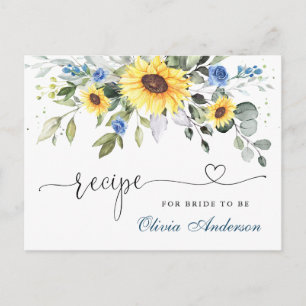 Elegante Eucalyptus Bridal Shower Tarjeta de Recet