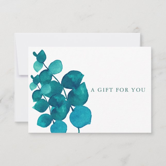 Elegante Eucalyptus deja certificado de regalo (Anverso)