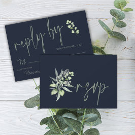 Elegante Eucalyptus deja la Boda Verde RSVP