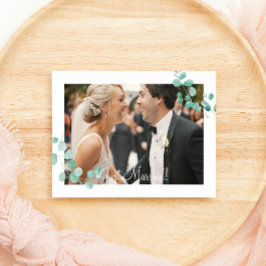 Elegante Eucalyptus Green Peach Floral Acabo De Ca