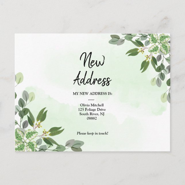 Elegante Eucalyptus Greenery Suculenta invitación (Anverso)