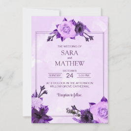 Elegante Eucalyptus Invitación a la Boda Simple