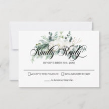 Elegante Eucalyptus Wedding RSVP