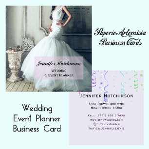 Elegante evento Wedding Planner Tarjeta de present