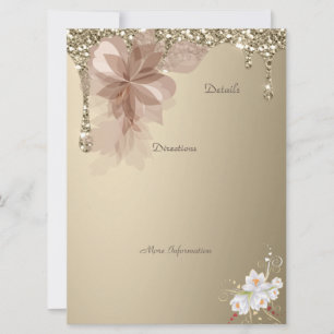 Elegante Extravaganza Detalles Tarjeta de direcció