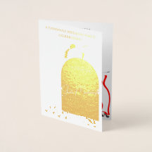 Elegante Fab Real Relieve metalizado Invitación a 