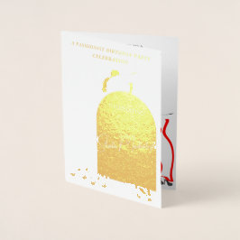 Elegante Fab Real Relieve metalizado Invitación a 