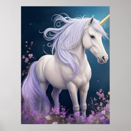 Elegante Fantasía Magia Unicornio Arte AI