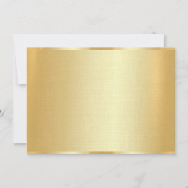 Elegante Faux Gold Blank Plantilla Lujosa (Anverso)