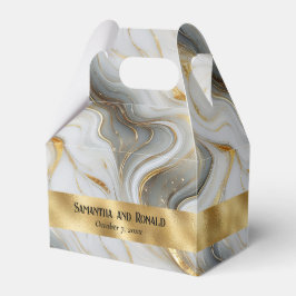 Elegante Faux Gold, Cajas Favoritas De Mármol Blan