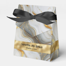 Elegante Faux Gold, Cajas Favoritas De Mármol Blan