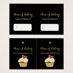 Elegante FAUX Gold Cupcakery Etiquetas de colgador