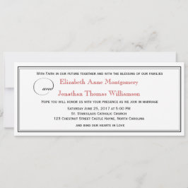 Elegante Fe Roja Esperanza Amor Invitación a la Bo